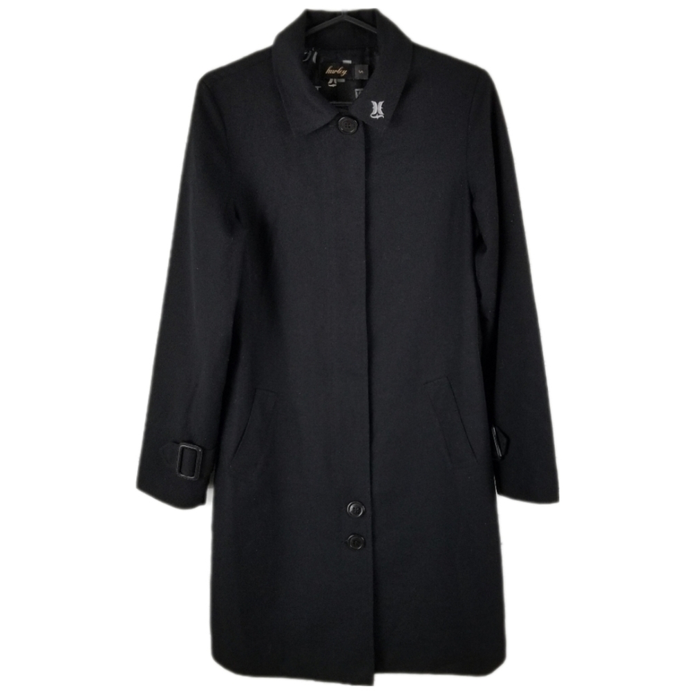 HURLEY | zip & button up trench coat